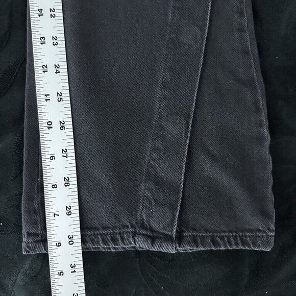 Free People We the Free Button Fly Flare Jeans Womens Size 28 (28x30) Black - Picture 10 of 11